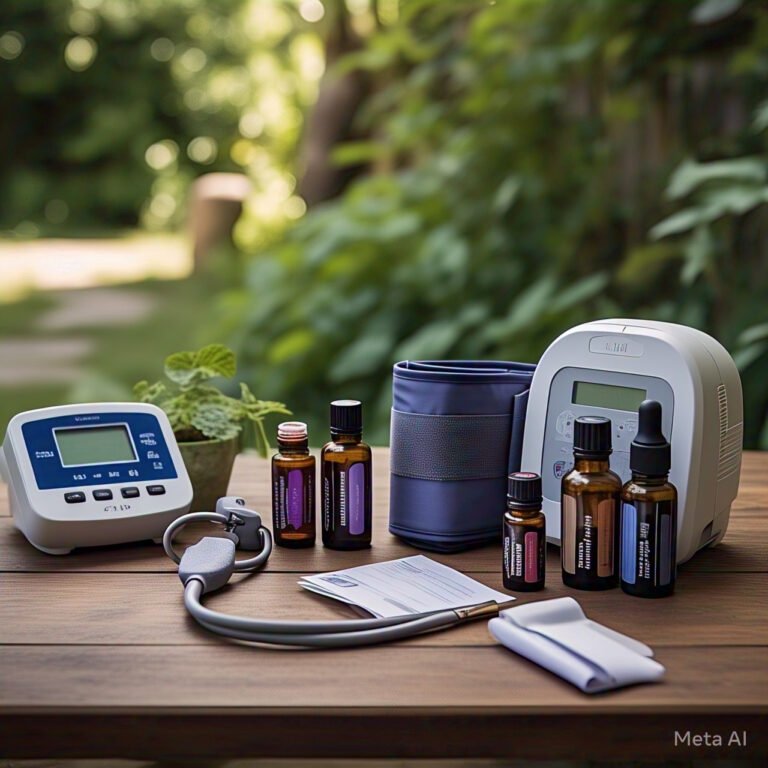 create image on the blog topic of Essential Oils for Blood Pressure: Natural BP Control