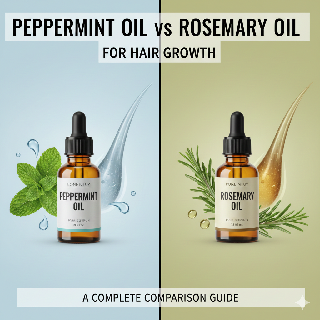 Peppermint Oil vs Rosemary Oil for Hair Growth