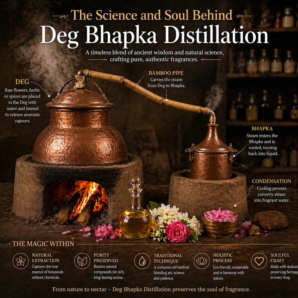 The Science and Soul Behind Deg Bhapka Distillation